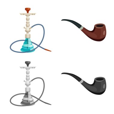 Çöp ve dur işareti yalıtılmış nesne. Hisse senedi için çöp ve alışkanlık vektör simge kümesi.