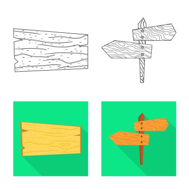 Ham vektör çizim ve orman logosu. Parke hisse senedi vektör çizim ve ham kümesi.