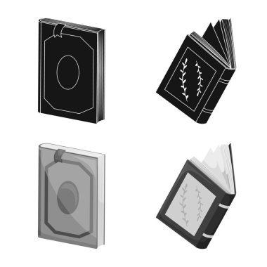 Eğitim ve kapak logosu yalıtılmış nesne. Eğitim ve kitabevi hisse senedi vektör çizim.