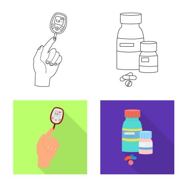 Diyet ve tedavi işareti yalıtılmış nesne. Diyet ve ilaç hisse senedi simgesi için web topluluğu.