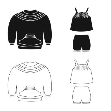 Moda ve giysi logo vektör Illustration. Hisse senedi için moda ve pamuk vektör simge topluluğu.