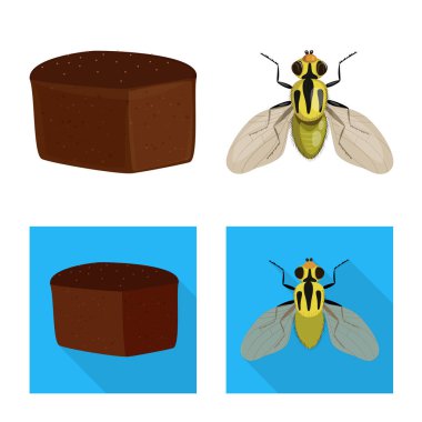 Tarım ve işareti tarım vektör Illustration. Tarım ve bitki hisse senedi vektör çizim seti.