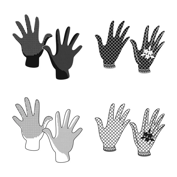 Siluet ve güvenlik logo vektör Illustration. Web için siluet ve konfor hisse senedi simgesi kümesi.