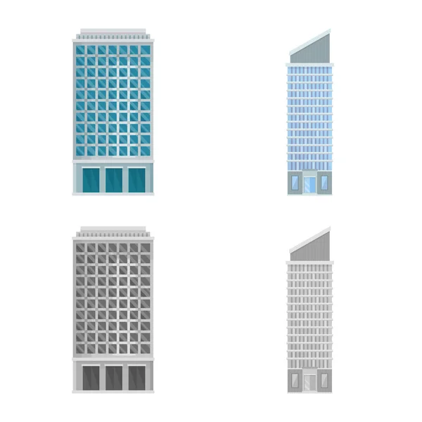 Vector design of municipal and center icon. Set of municipal and estate stock vector illustration. — Stock Vector