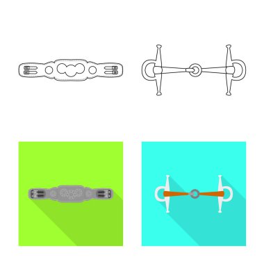 Ekipman ve Binicilik sembolü yalıtılmış nesne. Ekipman ve rekabet hisse senedi simgesi için web topluluğu.