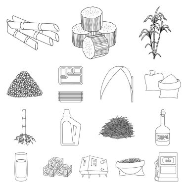 Şeker ve alan işareti izole nesne. Web için şeker ve ekim stok sembolü toplama.