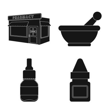 Tedavi ve Wellness simgesinin vektör Illustration. Tedavi ve ilaç stok vektör çizim seti.