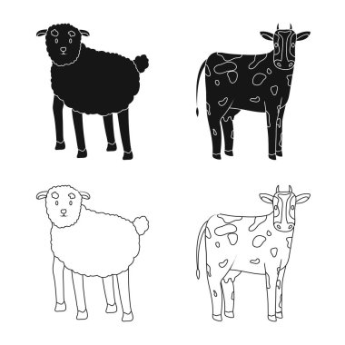 Üreme ve mutfak işareti çizimi vektör. Set ıslahının ve organik hisse senedi için vektör simgesi.