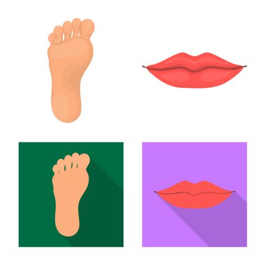 Vücut ve bölümü logo vektör Illustration. Hisse senedi için vücut ve anatomi vektör simge kümesi.