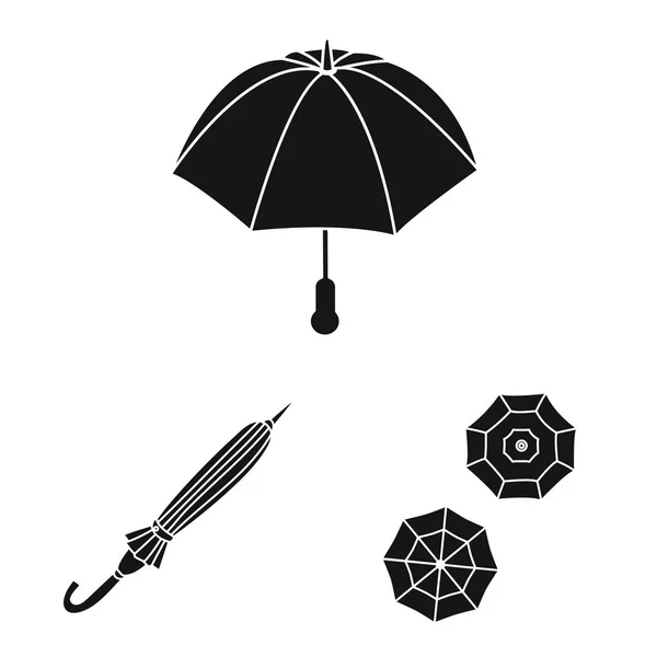 Diseño vectorial de clima y signo lluvioso. Colección de clima y lluvia símbolo de stock para la web . — Vector de stock