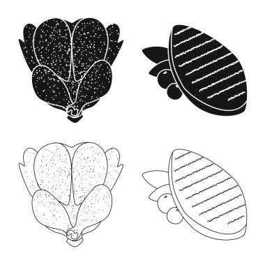 Ürün ve kümes hayvanları işareti vektör tasarımı. Ürün ve tarım hisse senedi simgesi için web topluluğu.