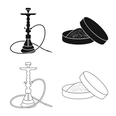 Çöp ve dur işareti yalıtılmış nesne. Çöp ve alışkanlık hisse senedi vektör çizim seti.
