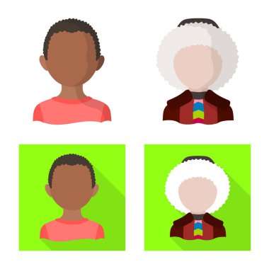 Kopyacı ve ikamet işareti vektör çizimi. Kopyacı ve kültür vektör simgesini hissenin koleksiyonu.