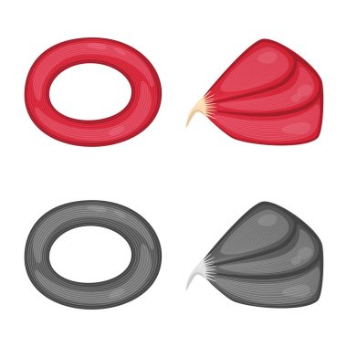 Lif ve kas simge vektör Illustration. Hisse senedi için lif ve vücut vektör simge topluluğu.