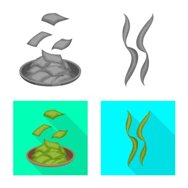 Protein ve deniz simge vektör tasarımı. Protein ve doğal hisse senedi vektör çizim.