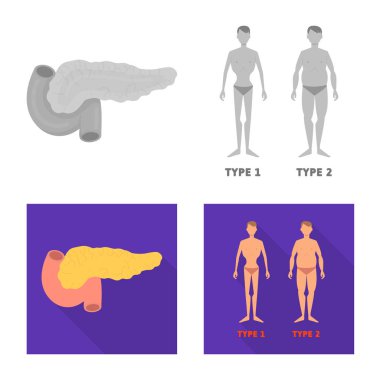 Diyet ve tedavi logosu yalıtılmış nesne. Hisse senedi için diyet ve tıp vektör simge kümesi.