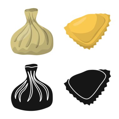 Ürün ve pişirme işareti vektör Illustration. Ürünler ve meze hisse senedi vektör çizim.