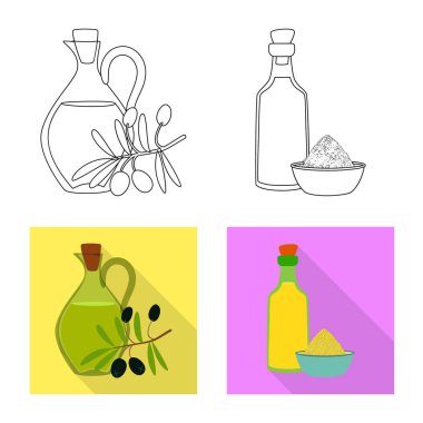 Sağlıklı ve sebze simge vektör Illustration. Sağlıklı kümesi ve web için tarım hisse senedi simgesi.