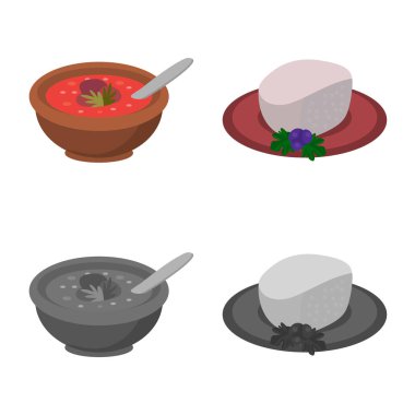 Kültür ve gezi işareti vektör çizimi. Hisse senedi için kültür ve özgünlük vektör simge kümesi.