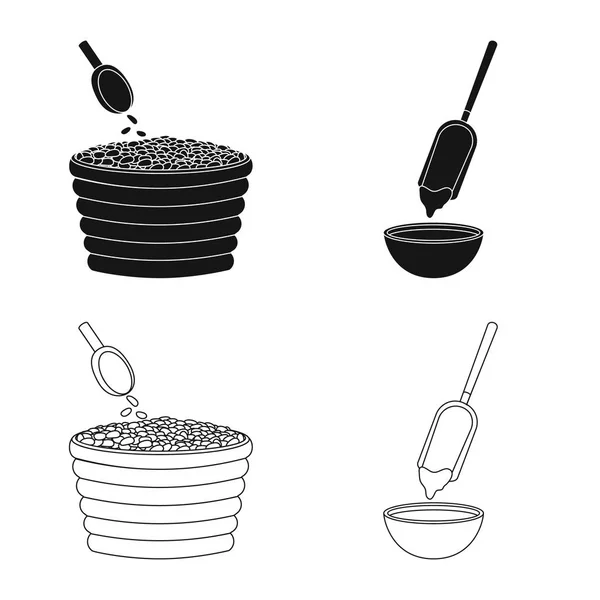 Ilustração vetorial de comida e ícone gostoso. Conjunto de alimentos e marrom símbolo de estoque para web . — Vetor de Stock