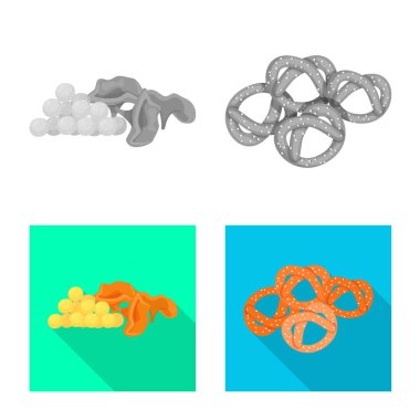 Tat ve işareti daiç yalıtılmış nesne. Tat ve organik hisse senedi vektör çizim koleksiyonu.