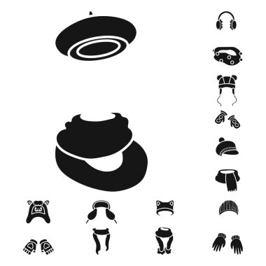 Vektör tasarımı kumaş ve hava sembolü. Stok için kumaş ve moda vektör simgesi koleksiyonu.