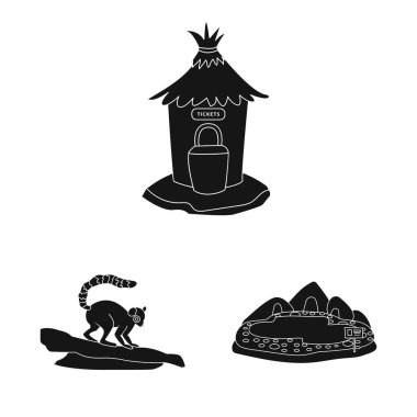 Fauna ve eğlence işareti izole nesne. Web için fauna ve park stok sembolü seti.