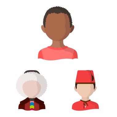 Ulus ve yarış işareti vektör Illustration. Web için ulus ve Kullanıcı stok sembolü kümesi.