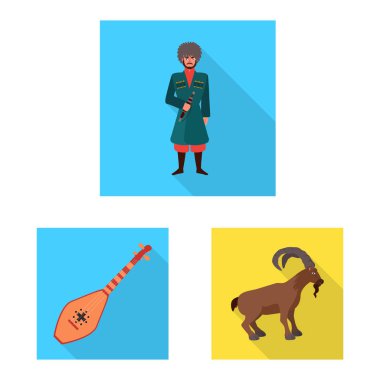 Kültür ve gezi simge vektör tasarımı. Hisse senedi için kültür ve özgünlük vektör simge kümesi.