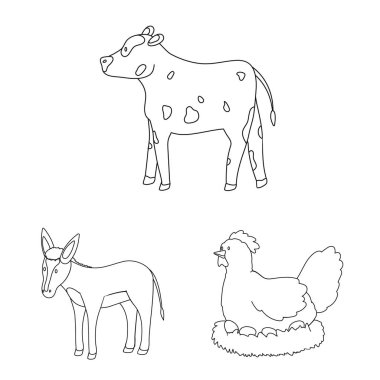 Ev yapımı ve kırsal simge vektör illüstrasyon. Web için ev yapımı ve tarım stok sembolü koleksiyonu.