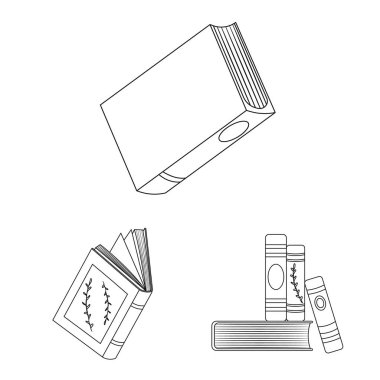 Çalışma ve edebiyat işareti vektör tasarımı. Hisse senedi için çalışma ve kaynak vektör simge topluluğu.