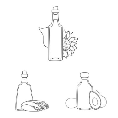 Sağlıklı ve sebze logosu izole nesne. Sağlıklı ve Organics stok vektör çizim seti.