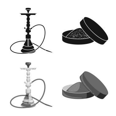 Çöp yalıtılmış nesne ve dur simgesi. Çöp ve alışkanlık hisse senedi vektör çizim seti.