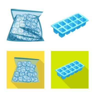 Doku ve donmuş logo yalıtılmış nesne. Doku ve hisse senedi için şeffaf vektör simge kümesi.