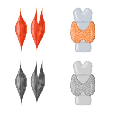 Biyoloji ve bilimsel logo yalıtılmış nesne. Web için biyoloji ve laboratuvar hisse senedi simgesi kümesi.