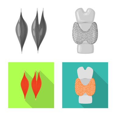 Biyoloji ve bilimsel sembolü yalıtılmış nesne. Hisse senedi için biyoloji ve laboratuvar vektör simge kümesi.