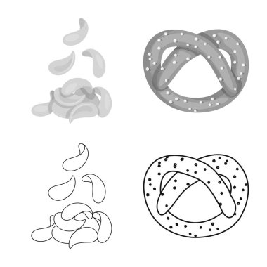 Oktoberfest ve bar sembolü yalıtılmış nesne. Oktoberfest ve web için hisse senedi simgesi yemek koleksiyonu.