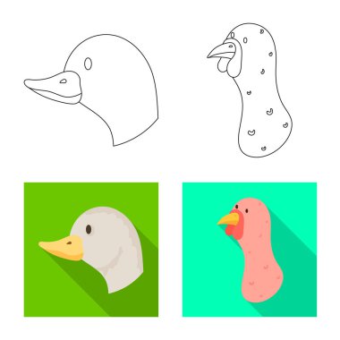 Tarım ve logo yetiştiriciliği vektör tasarımı. Tarım ve hisse senedi için organik vektör simge kümesi.