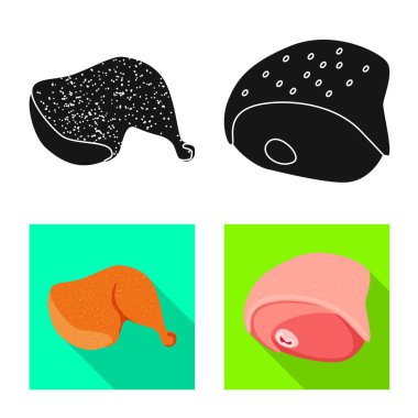 Ürün ve kümes hayvanları logo vektör Illustration. Ürün ve tarım hisse senedi vektör çizim topluluğu.