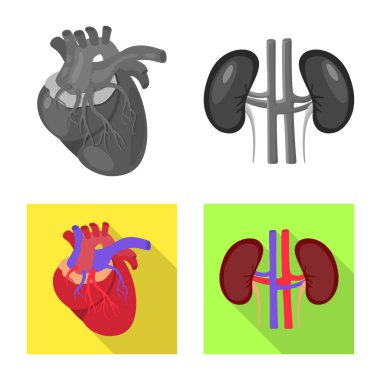 Biyoloji ve bilimsel işareti vektör tasarımı. Hisse senedi için biyoloji ve laboratuvar vektör simge kümesi.