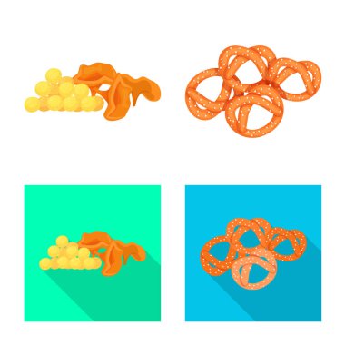 Tat ve daiç logo vektör tasarımı. Tat ve organik hisse senedi vektör çizim koleksiyonu.