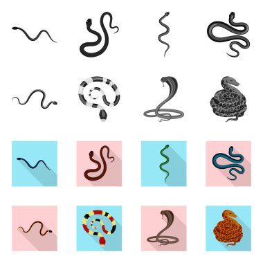 Memeli ve tehlike logo vektör Illustration. Hisse senedi için memeli ve tıp vektör simge kümesi.