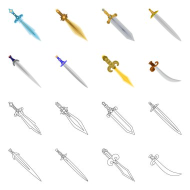 Oyun ve zırh simge vektör Illustration. Bıçak vektör simge stok ve oyun topluluğu.