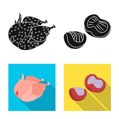 Ürün ve kümes hayvanları işareti yalıtılmış nesne. Ürün ve tarım hisse senedi simgesi için web topluluğu.