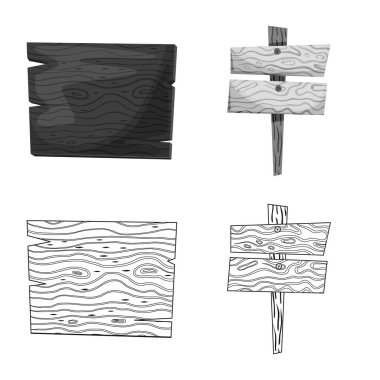 Ham izole nesnesini ve orman işareti. Ham kümesi ve parke hisse senedi simgesi web için.