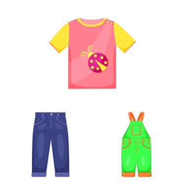 Bebek ve çocuk logosu vektör tasarımı. Web için bebek ve çocuk stok sembolü koleksiyonu.