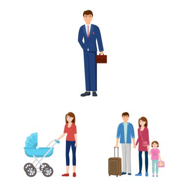 Aile ve insanlar logo vektör tasarımı. Aile ve avatar hisse senedi simgesi için web topluluğu.