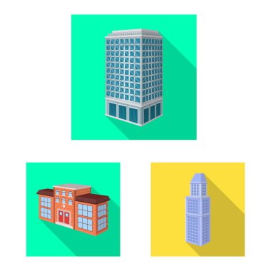 İnşaat ve yapı işareti vektör tasarımı. İnşaat ve Emlak hisse senedi simgesi için web topluluğu.