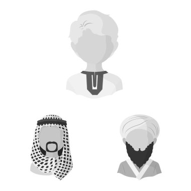 Vektör çizimi işareti kişi ve kültür. Hisse senedi için kişi ve yarış vektör simge kümesi.