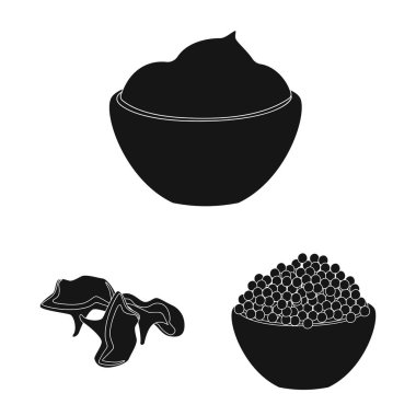 Organik ve pişirme işareti vektör tasarımı. Organik ve tatlar stok vektör illüstrasyon seti.